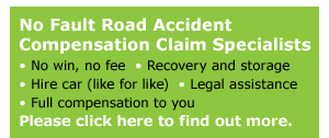 No Fault Road Accident Compensation Claim Specialists - Click here for details